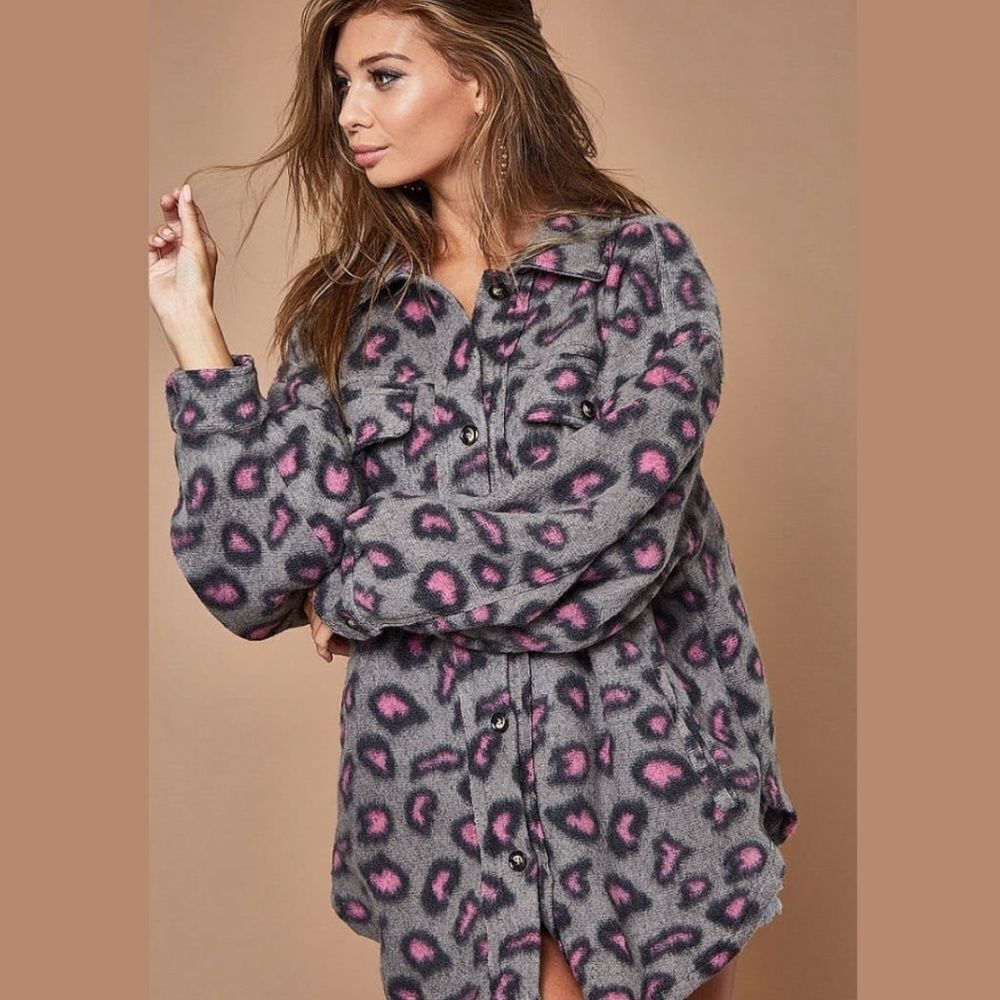 Leopard Print Shacket  - Picture 2 of 3